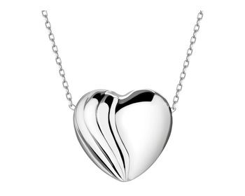 Rhodium Plated Silver Necklace 