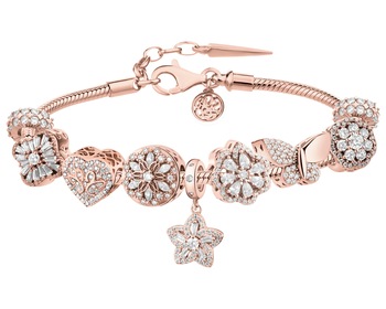 Rhodium-Plated And Oxidized Silver Set with Cubic Zirconia