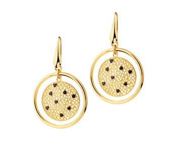 Gold-Plated Bronze Earrings with Cubic Zirconia