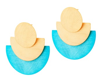 Gold-Plated Bronze, Gold-Plated Silver Earrings