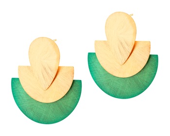 Gold-Plated Bronze, Gold-Plated Silver Earrings