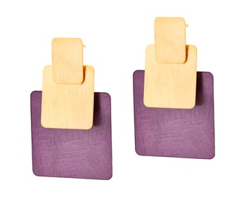 Gold-Plated Bronze, Gold-Plated Silver Earrings