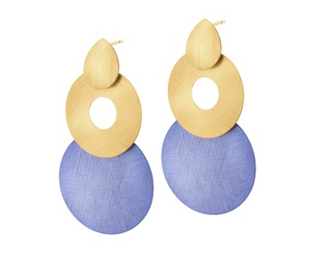 Gold-Plated Bronze, Gold-Plated Silver Dangling Earring