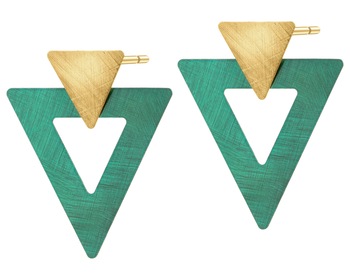 Gold-Plated Bronze, Gold-Plated Silver Dangling Earring