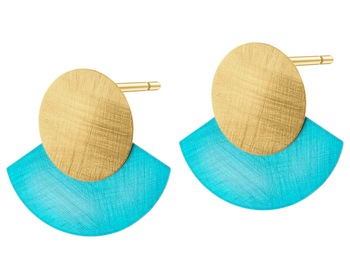 Gold-Plated Bronze, Gold-Plated Silver Dangling Earring