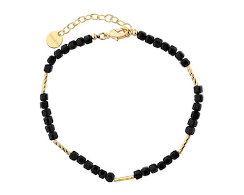 Gold-Plated Brass Bracelet with Synthetic Spinel