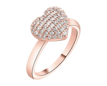 Gold-Plated Brass Ring with Cubic Zirconia