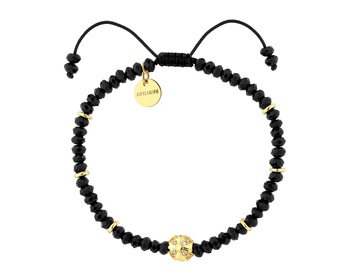 Gold-Plated Brass Bracelet with Cubic Zirconia