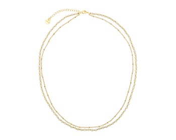Gold-Plated Brass Necklace with Mother Of Pearl
