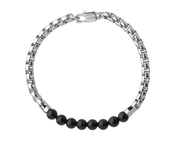 Stainless Steel Bracelet with Agate