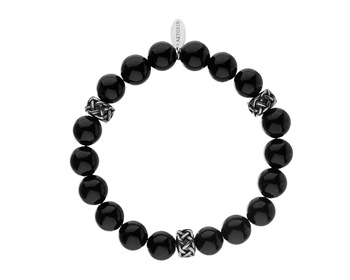 Stainless Steel Bracelet with Agate