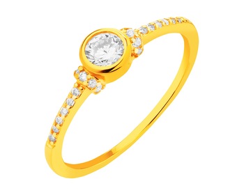Yellow Gold Ring with Cubic Zirconia