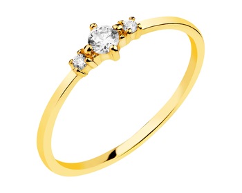 Yellow Gold Ring with Cubic Zirconia
