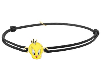 9K Bracelet with Enamel and Yellow Gold Elements - Looney Tunes, Tweety, Warner Bros. Discovery