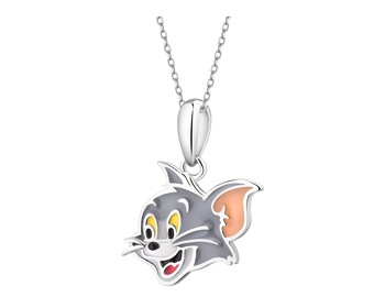 Silver pendant with enamel - Tom and Jerry, Tom, Warner Bros. Discovery