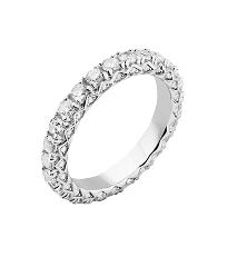 Silver ring with cubic zirconia - Eternity