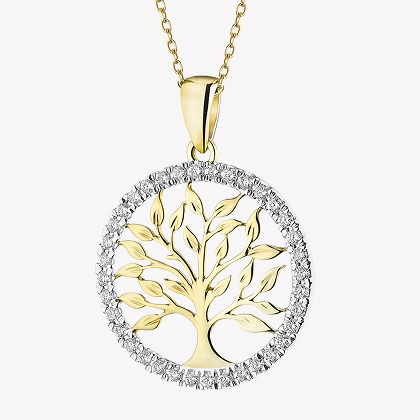 Silver earrings with a tree motif