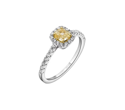 White gold ring with diamonds