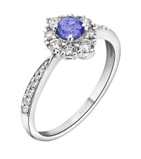 14 K Rhodium-Plated White Gold Ring