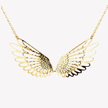 Gold necklace - wings