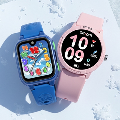AM:PM blue and pink strap watch for kids