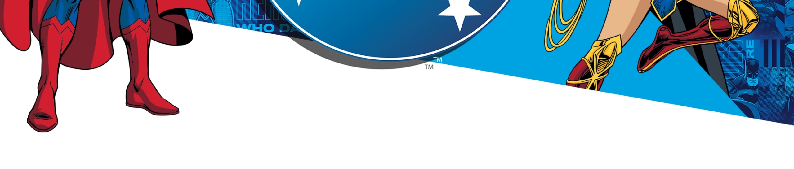 Iconic DC Superheroes Warner Bros lower part of the graphic