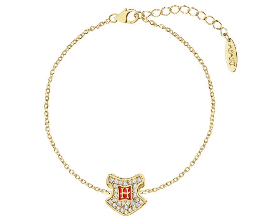 Silver bracelet with zircons and enamel - Harry Potter, Hogwarts